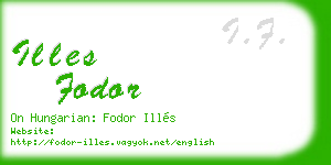 illes fodor business card